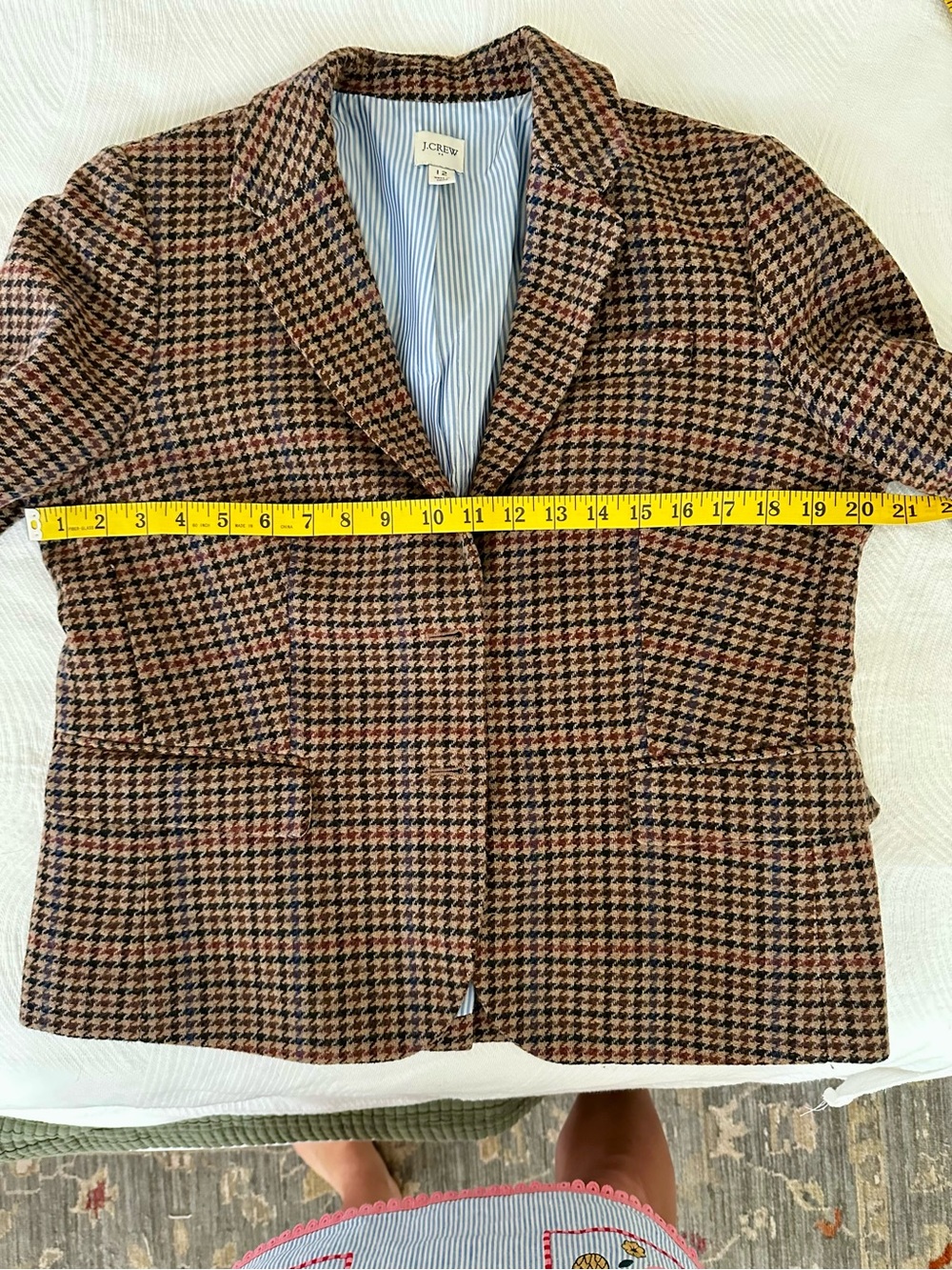 J. Crew Houndstooth Blazer - Black, Brown, Red, tan - Picture 9 of 10